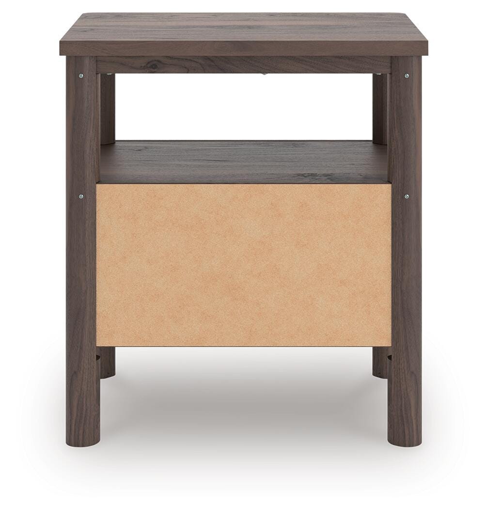 Pamytta Queen Upholstered Panel Platform Bed, Dresser, Mirror and Nightstand