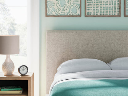 Cielden Full Upholstered Bed with Roll Slats, Dresser and Mirror