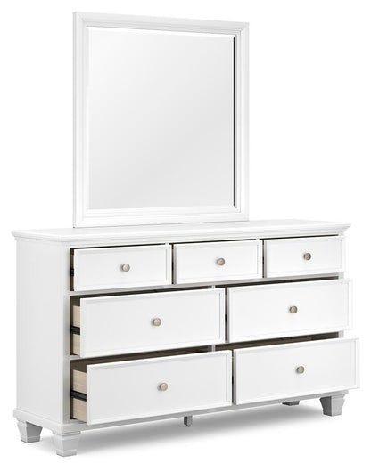 Fortman California King Panel Storage Bed, Dresser and Mirror