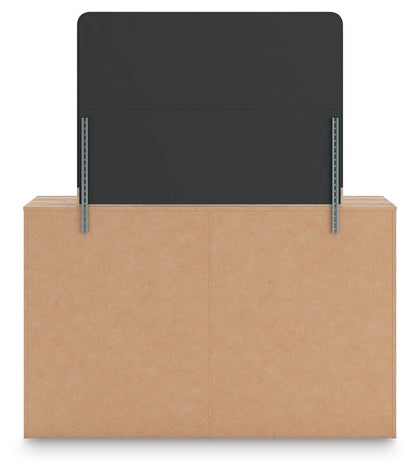 Kinlanni King Upholstered Panel Bed, Dresser and Mirror