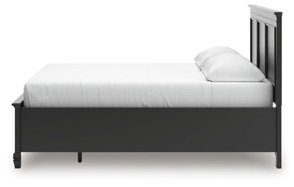 Lanolee California King Panel Storage Bed, Dresser and Mirror
