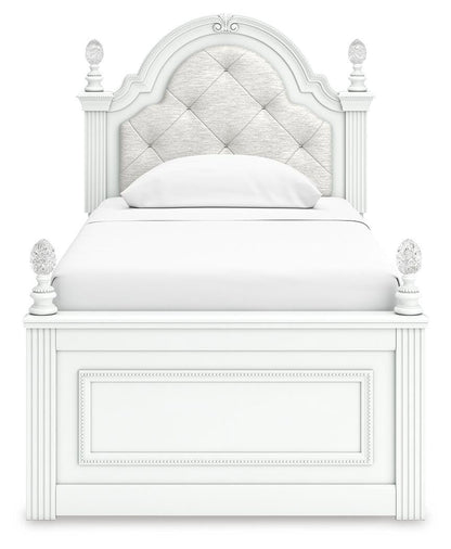Kozlani Twin Upholstered Panel Bed with Storage