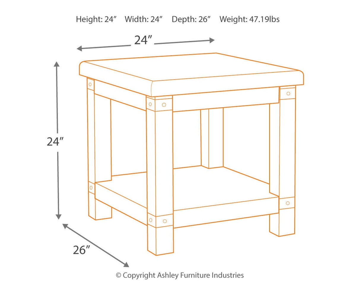 Carynhurst Rectangular End Table