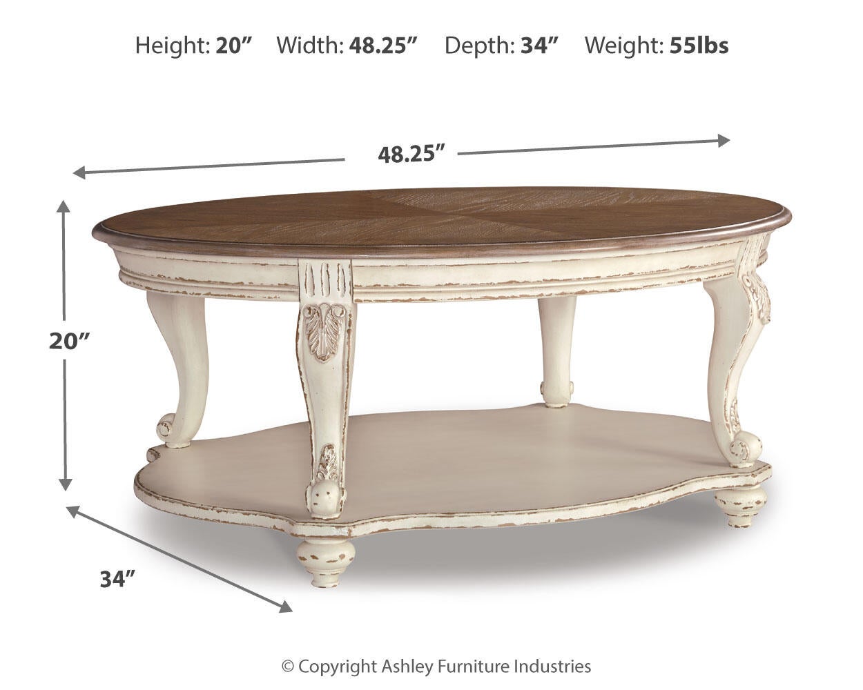 Realyn Oval Cocktail Table