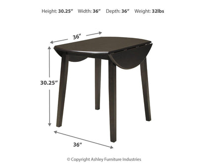 Hammis Round DRM Drop Leaf Table