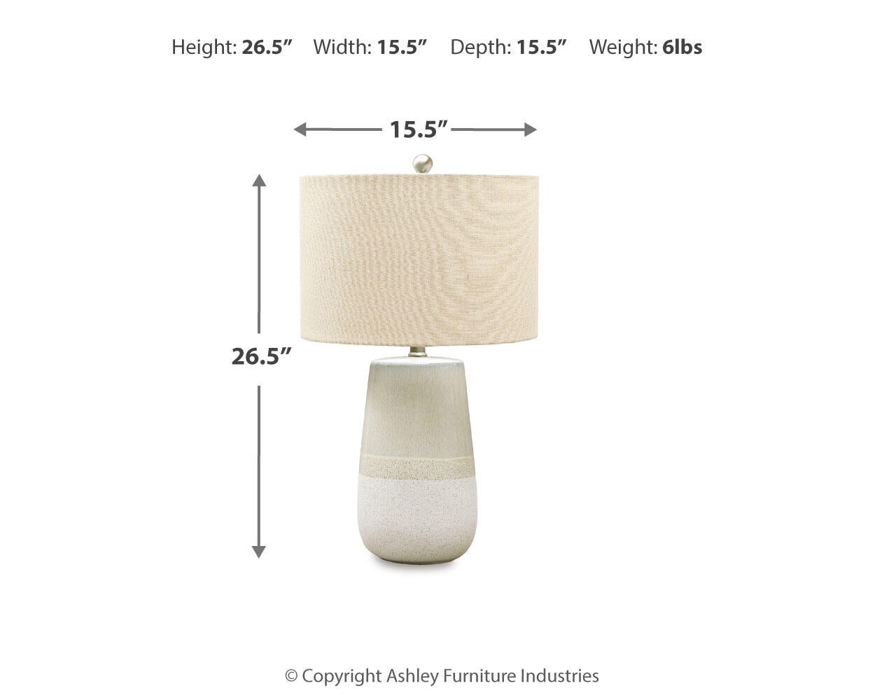 Shavon Ceramic Table Lamp (1/CN)