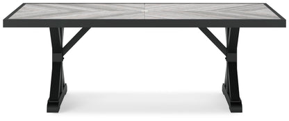 Beachcroft RECT Dining Table w/UMB OPT
