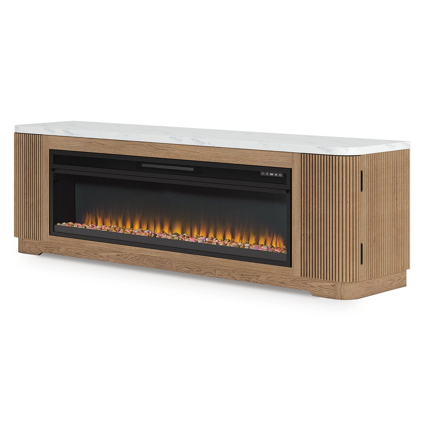 Camdill 80" TV Stand with Electric Fireplace