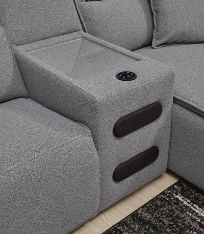 Modmax II 3-Piece Power Reclining Sectional with Chaise and Audio Console