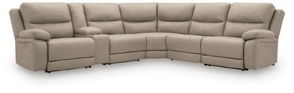 Narwhal Place 6-Piece Reclining Sectional with Storage Console