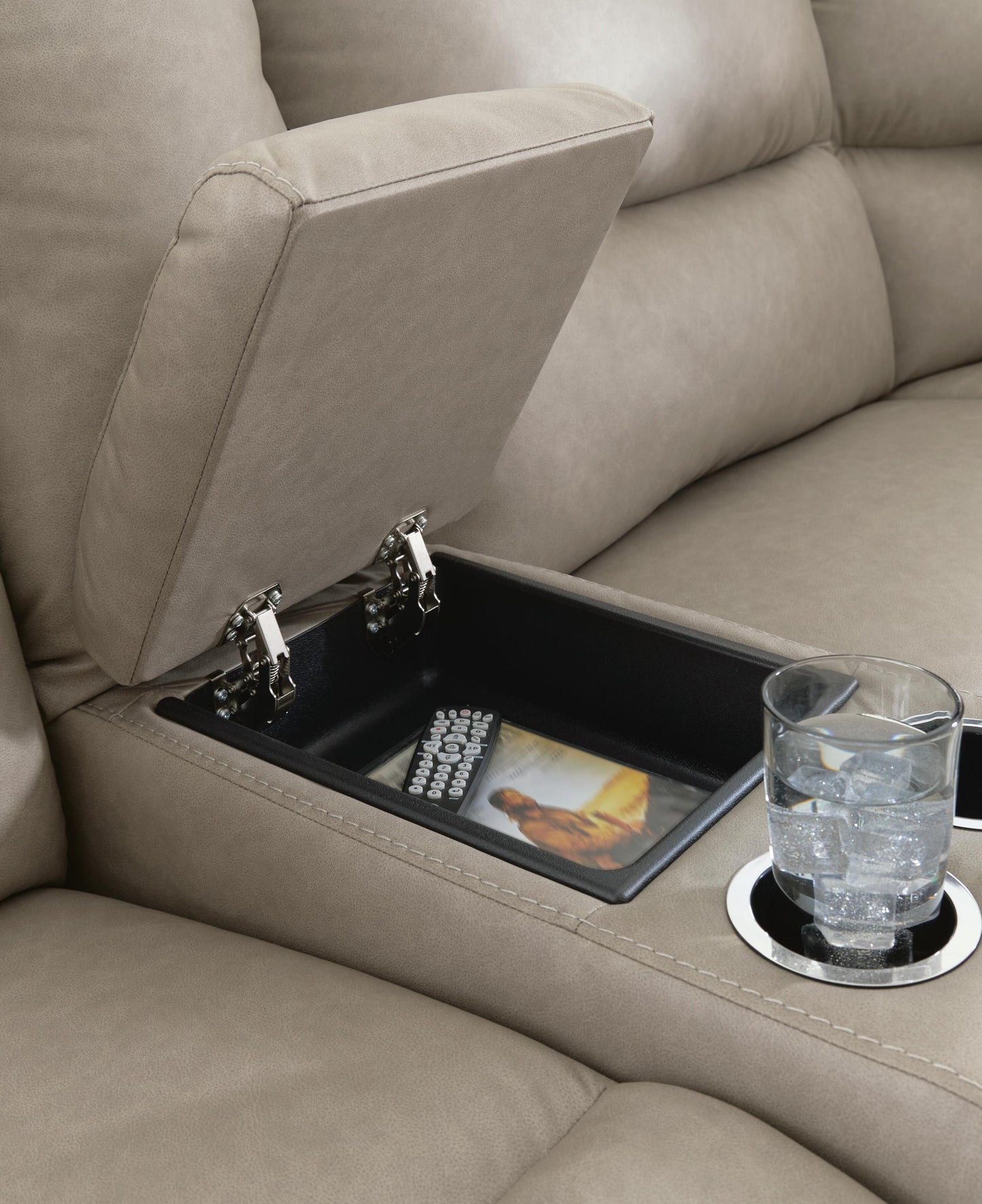 Narwhal Place 7-Piece Reclining Sectional with Storage Consoles