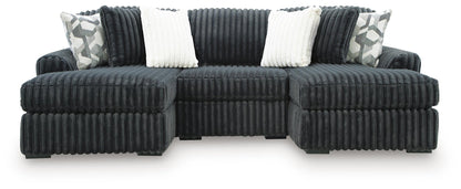 Midnight-Madness 3-Piece Double Chaise Sectional