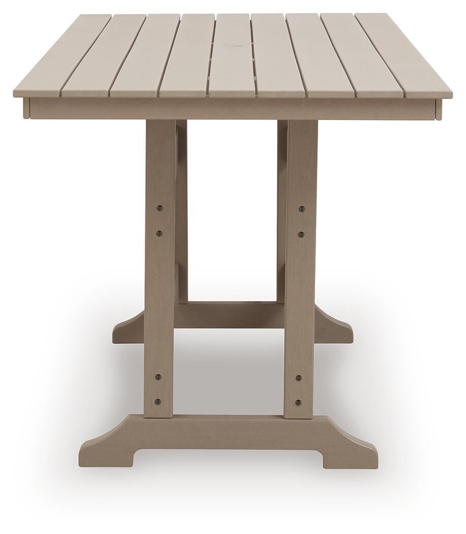 Seacliff Beach RECT COUNTER TABLE W/UMB OPT