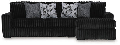 Midnight-Madness 3-Piece Sectional with Chaise
