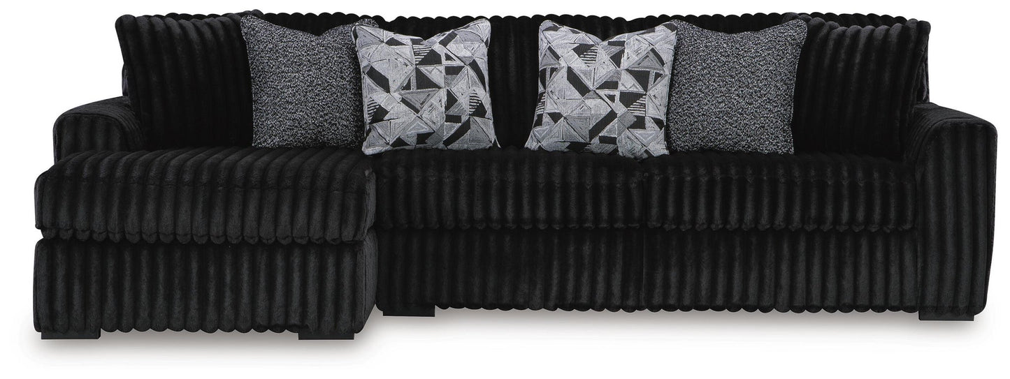 Midnight-Madness 3-Piece Sectional with Chaise