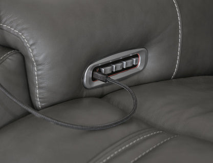 5Z - Pittson 2-Piece Power Reclining Sectional Loveseat