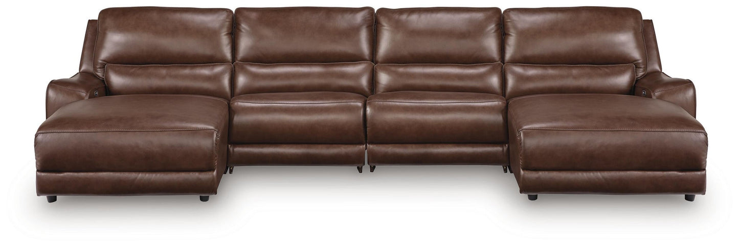 DeepWakes 4-Piece Reclining Sectional with Double Chaise