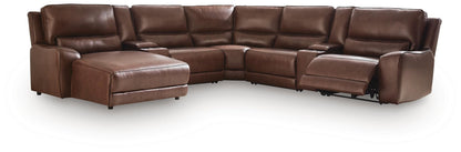 DeepWakes 7-Piece Reclining Sectional with Chaise and Storage Consoles