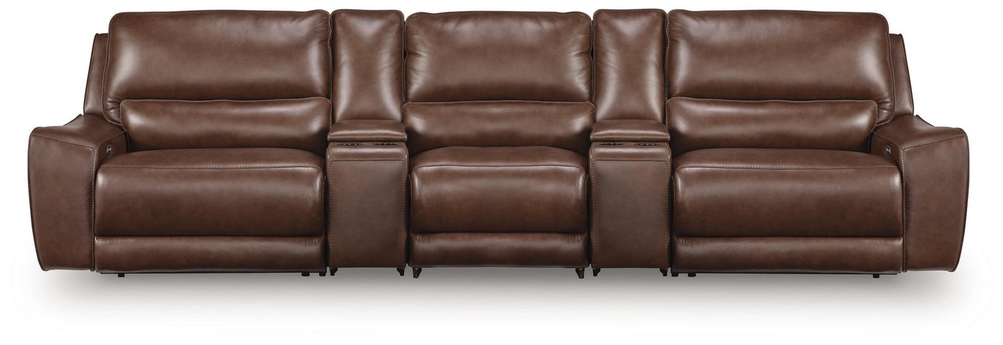 DeepWakes 5-Piece Reclining Sectional with Storage Consoles