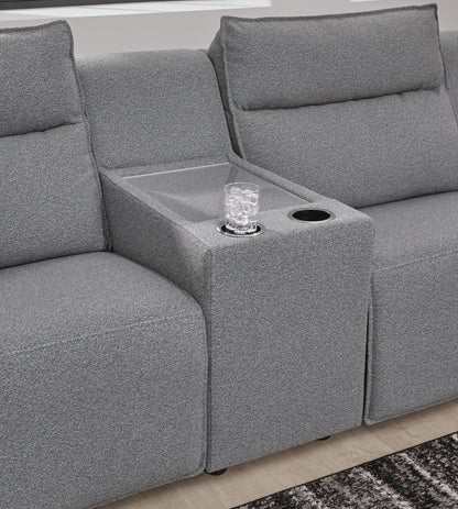 Modmax II 7-Piece Power Reclining Sectional with Chaise and Audio Console