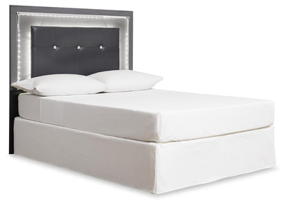 Lodanna Full Upholstered Panel Headboard Bed with Mirrored Dresser, Chest and Nightstand