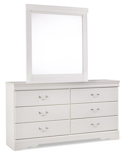 Anarasia Twin Sleigh Headboard, Dresser, Mirror, Chest and Nightstand
