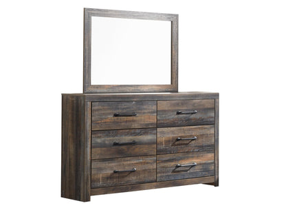 Drystan King Panel Bed with 2 Storage Drawers, Dresser, Mirror, Chest and Nightstand