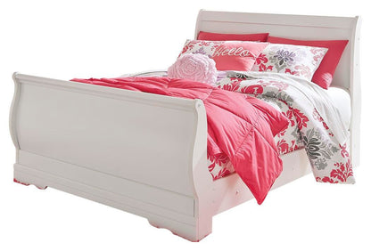 Anarasia Full Sleigh Bed, Dresser, Mirror, Chest and Nightstand