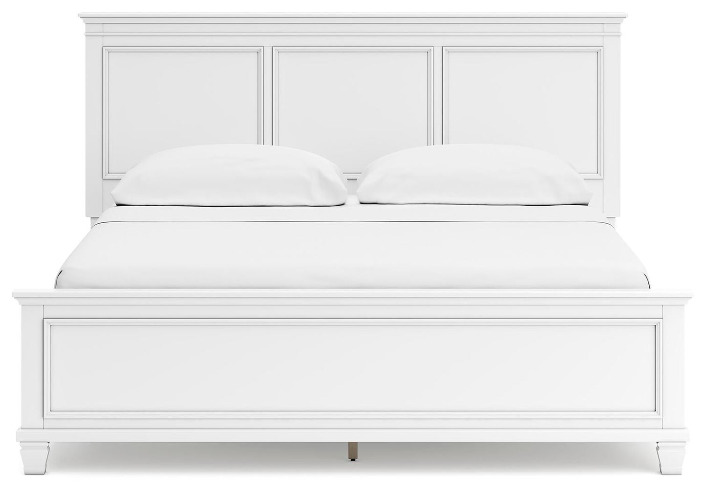 Fortman California King Panel Bed with Mirrored Dresser, Chest and Nightstand