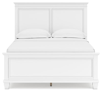 Fortman Full Panel Bed with Mirrored Dresser, Chest and Nightstand