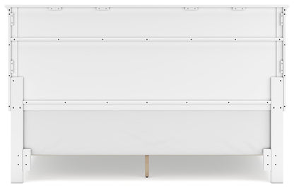 Fortman King Panel Bed with Mirrored Dresser, Chest and Nightstand