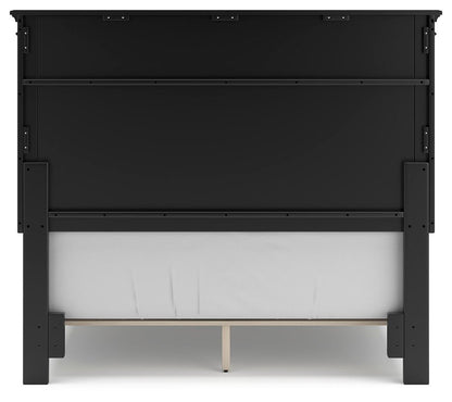 Lanolee Full Panel Bed with Mirrored Dresser