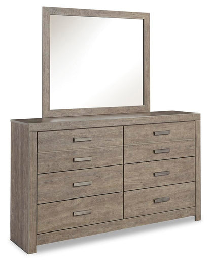 Culverbach King Panel Bed with Mirrored Dresser, Chest and Nightstand