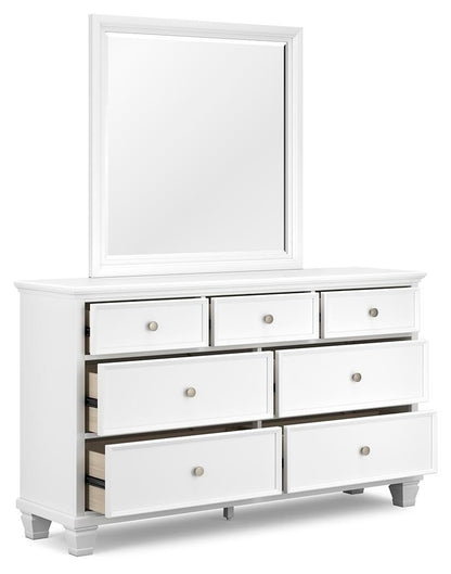 Fortman Full Panel Bed with Mirrored Dresser and Nightstand