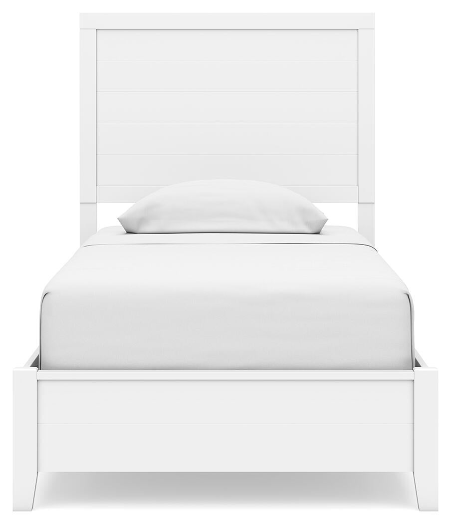 Binterglen Twin Panel Bed with Mirrored Dresser