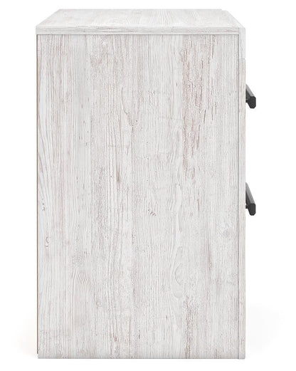Cayboni Full Panel Bed with Mirrored Dresser and Nightstand
