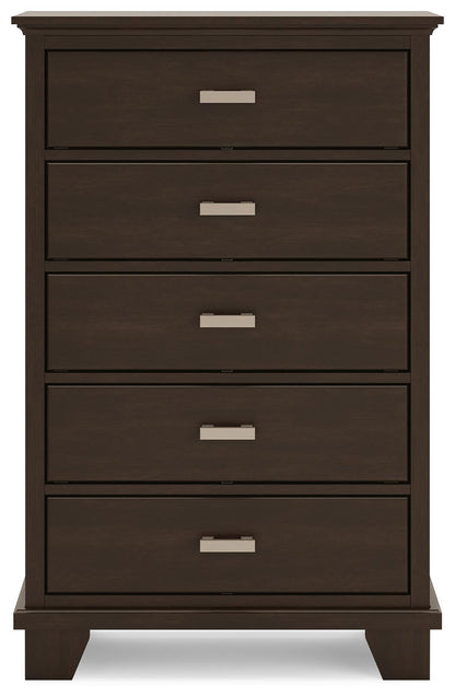 Covetown King Panel Bed, Dresser, Mirror, Chest and Nightstand
