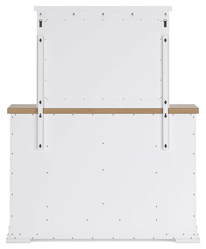 Ashbryn Queen Panel Storage Bed, Dresser and Mirror