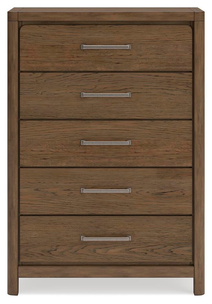 Cabalynn King Upholstered Bed with Mirrored Dresser, Chest and Nightstand
