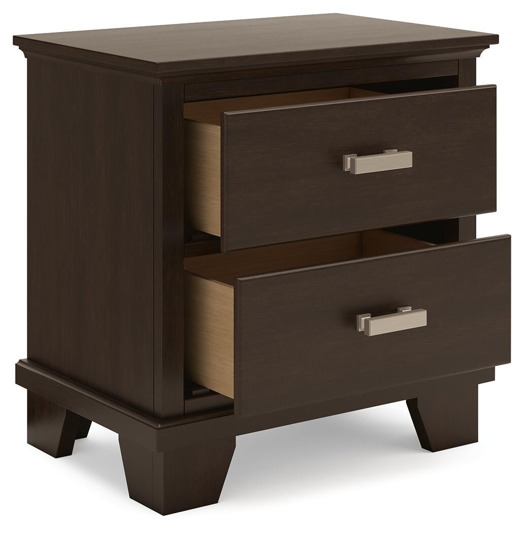 Covetown Twin Panel Bed with Mirrored Dresser and Nightstand
