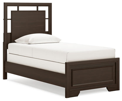 Covetown Twin Panel Bed, Dresser, Mirror, Chest and Nightstand
