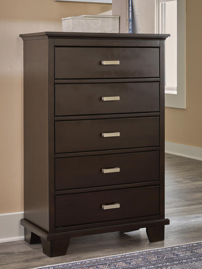 Covetown Full Panel Bed, Dresser, Mirror, Chest and Nightstand