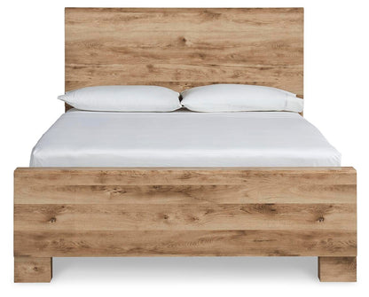 Hyanna Queen Panel Bed, Dresser, Mirror and Nightstand