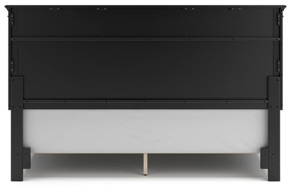 Lanolee King Panel Bed with Mirrored Dresser, Chest and Nightstand