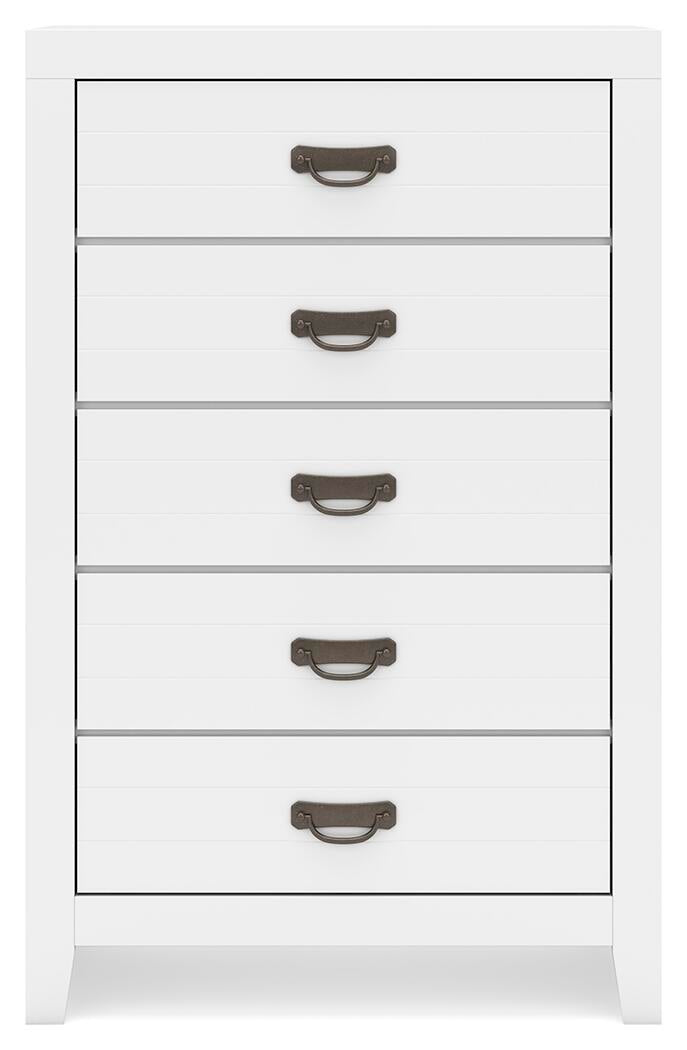 Binterglen Twin Panel Bed, Dresser, Mirror, Chest and Nightstand