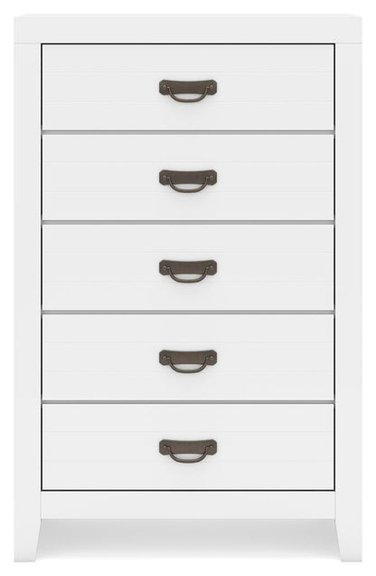 Binterglen Twin Panel Bed, Dresser, Mirror, Chest and Nightstand