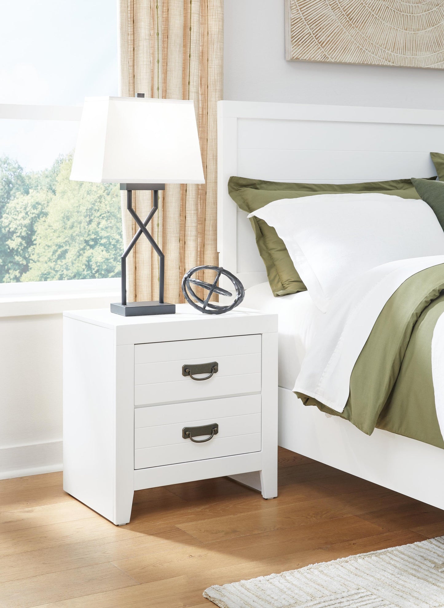 Binterglen California King Panel Bed, Dresser, Mirror, Chest and Nightstand