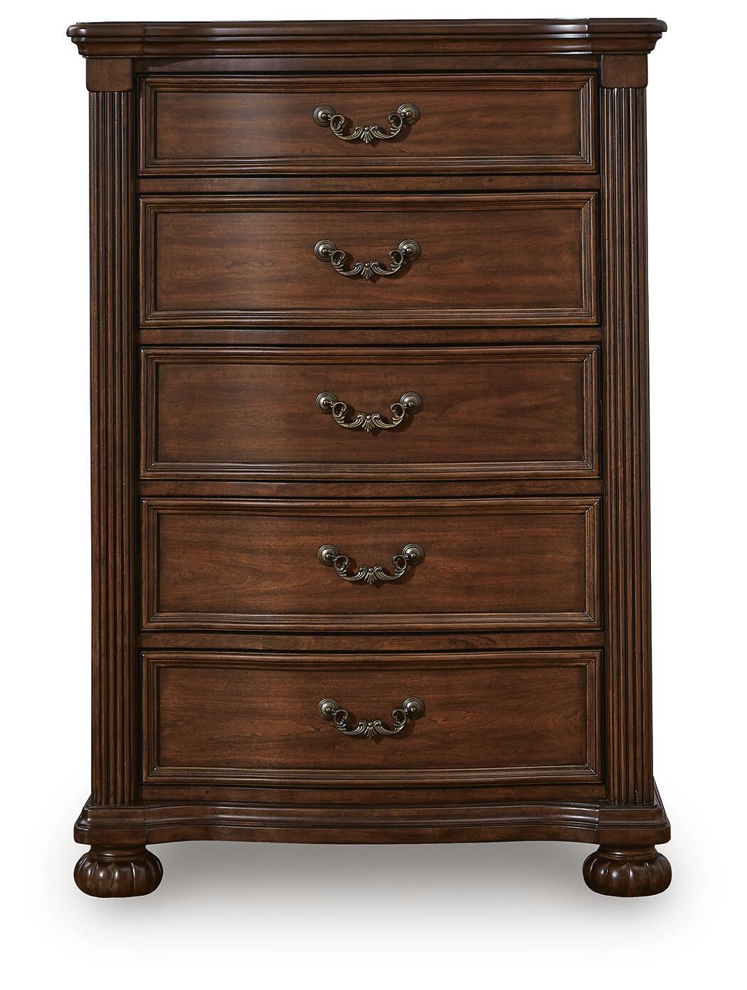 Lavinton King Poster Bed, Dresser, Mirror, Chest and Nightstand