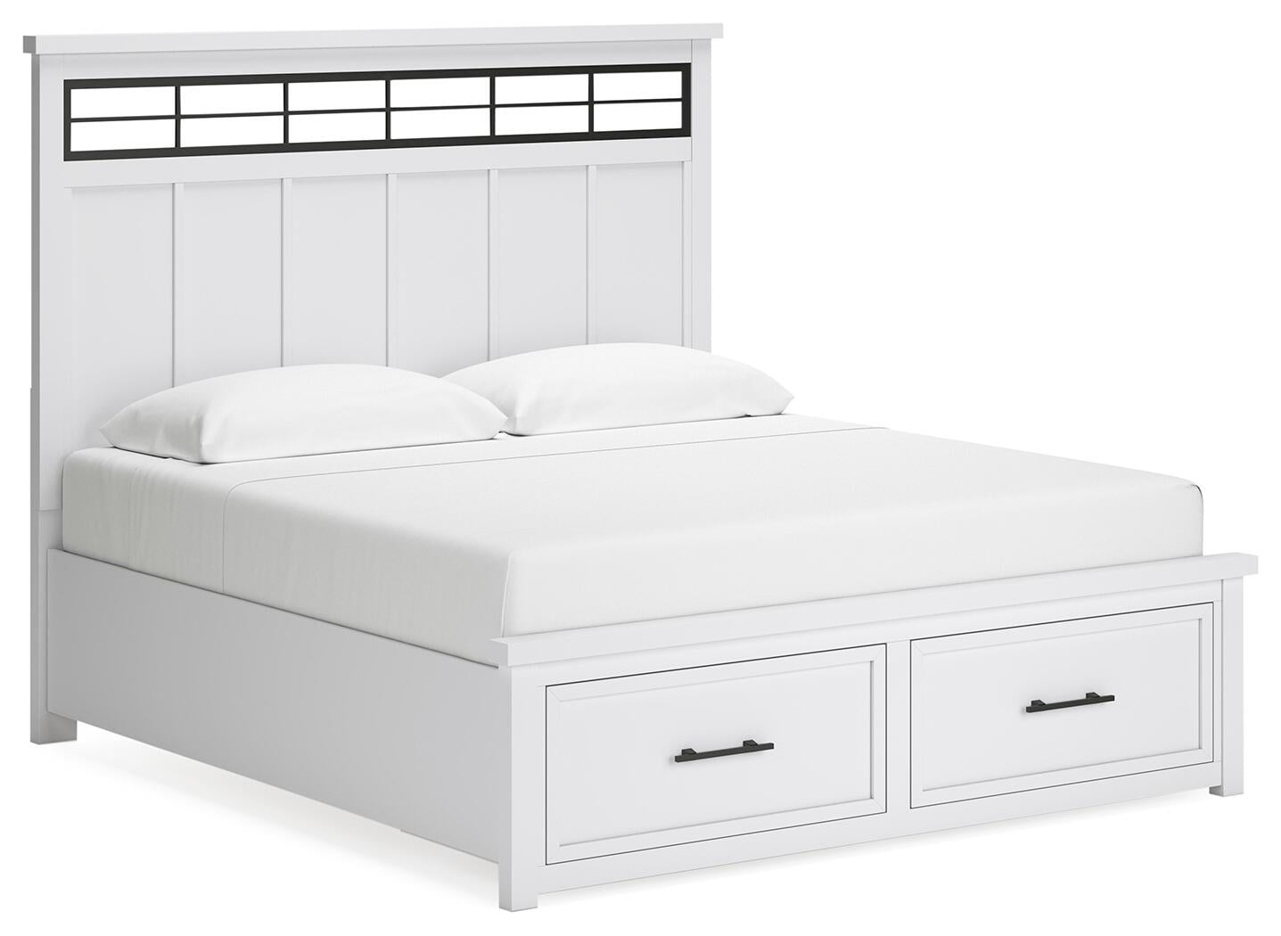 Ashbryn King Panel Storage Bed, Dresser, Mirror and Nightstand
