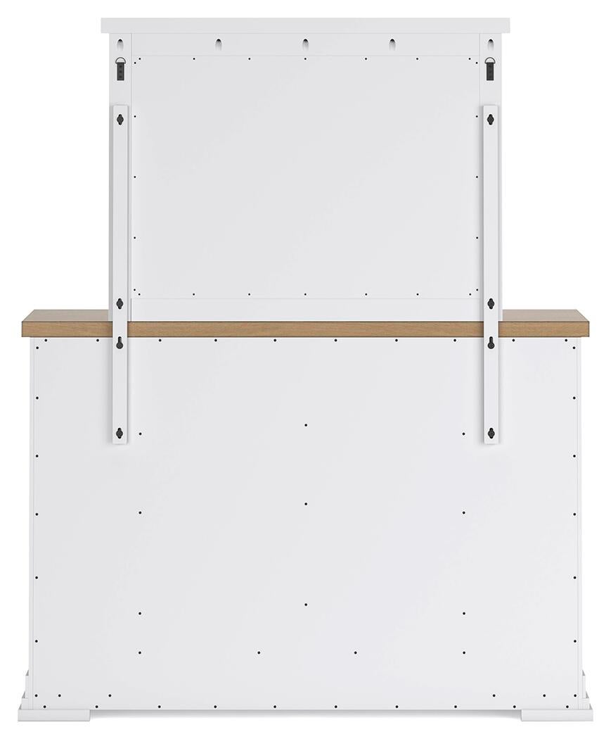 Ashbryn California King Panel Storage Bed, Dresser, Mirror and Nightstand